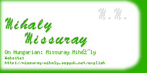 mihaly missuray business card